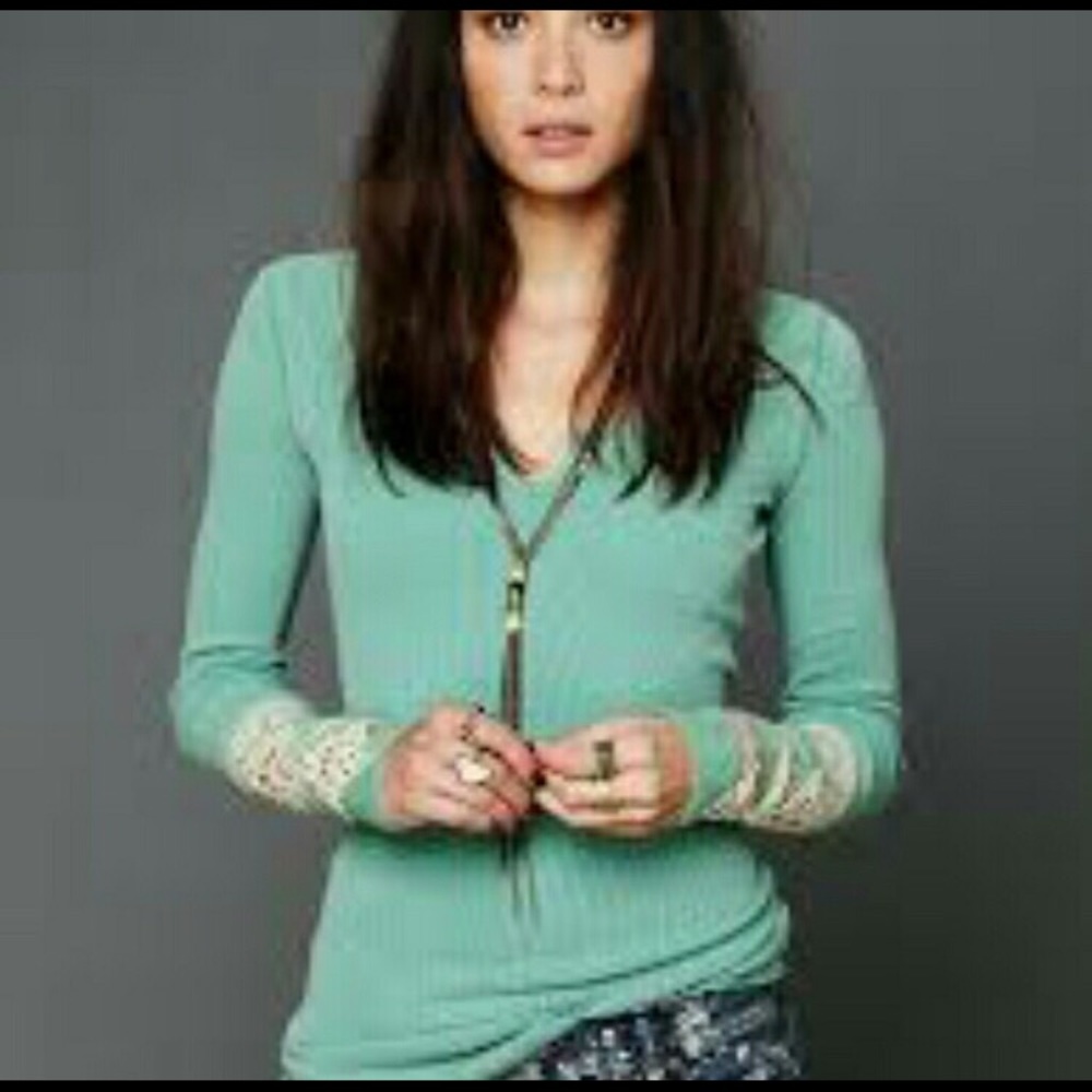 ISO MINT GREEN KOMBUCHA FREE PEOPLE THERMAL SZ MED